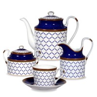 Сервиз чайный, 6 перс, 15 пр, Синяя птица