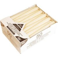 Свечи белые 50шт. d=2.2см h=25см