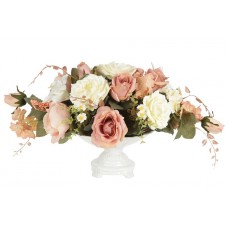 Декоративные цветы Розы и лилии в керамическй вазе