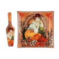 Набор для торта: блюдо с лопаткой Топаз (А. Муха)