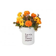 Декоративные цветы Солнечный букет в керамической вазе