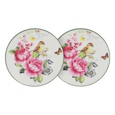 Набор из 2-х тарелок Цветы и птицы