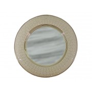 Зеркало настенное круглое Murano Tortora White
