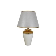Настольная лампа с абажуром серебр.цвета Нью-Йорк (белый)