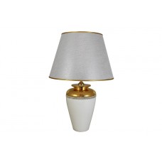 Настольная лампа с абажуром серебр.цвета Нью-Йорк (белый)