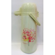 Термос с помпой на 2,5 литра Розовый цветы Japonica