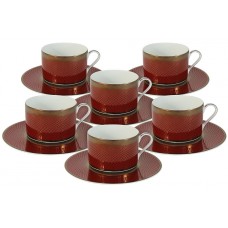 Чайный набор Кармен: 6 чашек + 6 блюдец