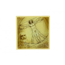 Тарелка квадратная Витрувианский человек (Л. да Винчи)