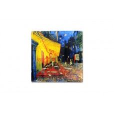 Тарелка квадратная Ночная терраса кафе (Ван Гог)  13х13 см