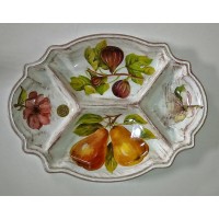 Блюдо 4-х секционное ажурное "Фрукты" 35,5*26*3 см